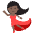 Woman Dancing Dark Skin Tone Emoji from EmojiTwo Colors Set