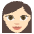 Woman Light Skin Tone Emoji from EmojiTwo Colors Set