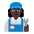 Woman Mechanic Flat Dark Emoji from Fluent Emoji Flat Set
