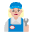 Woman Mechanic Flat Medium Light Emoji from Fluent Emoji Flat Set