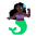 Woman Merpeople Flat Dark Emoji from Fluent Emoji Flat Set