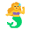 Woman Merpeople Flat Default Emoji from Fluent Emoji Flat Set