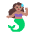 Woman Merpeople Flat Medium Emoji from Fluent Emoji Flat Set