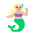 Woman Merpeople Flat Medium Light Emoji from Fluent Emoji Flat Set