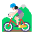 Woman Mountain Biking Flat Light Emoji from Fluent Emoji Flat Set