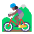 Woman Mountain Biking Flat Medium Dark Emoji from Fluent Emoji Flat Set