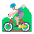 Woman Mountain Biking Flat Medium Light Emoji from Fluent Emoji Flat Set