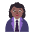 Woman Office Worker Flat Medium Dark Emoji from Fluent Emoji Flat Set