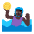 Woman Playing Water Polo Flat Dark Emoji from Fluent Emoji Flat Set