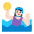 Woman Playing Water Polo Flat Light Emoji from Fluent Emoji Flat Set