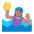 Woman Playing Water Polo Flat Medium Emoji from Fluent Emoji Flat Set