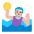 Woman Playing Water Polo Flat Medium Light Emoji from Fluent Emoji Flat Set