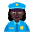 Woman Police Officer Flat Dark Emoji from Fluent Emoji Flat Set