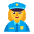 Woman Police Officer Flat Default Emoji from Fluent Emoji Flat Set