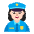 Woman Police Officer Flat Light Emoji from Fluent Emoji Flat Set