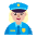 Woman Police Officer Flat Medium Light Emoji from Fluent Emoji Flat Set