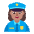 Woman Police Officer Flat Medium Emoji from Fluent Emoji Flat Set