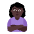 Woman Pouting Flat Dark Emoji from Fluent Emoji Flat Set