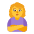Woman Pouting Flat Default Emoji from Fluent Emoji Flat Set
