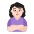 Woman Pouting Flat Light Emoji from Fluent Emoji Flat Set