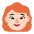 Woman Red Hair Flat Light Emoji from Fluent Emoji Flat Set