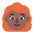 Woman Red Hair Flat Medium Dark Emoji from Fluent Emoji Flat Set