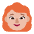 Woman Red Hair Flat Medium Light Emoji from Fluent Emoji Flat Set