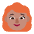 Woman Red Hair Flat Medium Emoji from Fluent Emoji Flat Set