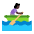 Woman Rowing Boat Flat Dark Emoji from Fluent Emoji Flat Set