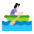 Woman Rowing Boat Flat Light Emoji from Fluent Emoji Flat Set