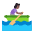 Woman Rowing Boat Flat Medium Dark Emoji from Fluent Emoji Flat Set