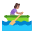 Woman Rowing Boat Flat Medium Emoji from Fluent Emoji Flat Set