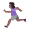 Woman Running Flat Medium Dark Emoji from Fluent Emoji Flat Set