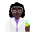 Woman Scientist Flat Dark Emoji from Fluent Emoji Flat Set