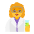 Woman Scientist Flat Default Emoji from Fluent Emoji Flat Set