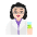 Woman Scientist Flat Light Emoji from Fluent Emoji Flat Set