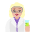 Woman Scientist Flat Medium Light Emoji from Fluent Emoji Flat Set