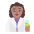 Woman Scientist Flat Medium Emoji from Fluent Emoji Flat Set