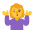 Woman Shrugging Flat Default Emoji from Fluent Emoji Flat Set