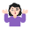 Woman Shrugging Flat Light Emoji from Fluent Emoji Flat Set