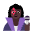 Woman Singer Flat Dark Emoji from Fluent Emoji Flat Set