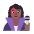 Woman Singer Flat Medium Dark Emoji from Fluent Emoji Flat Set