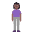 Woman Standing Flat Medium Dark Emoji from Fluent Emoji Flat Set