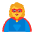 Woman Superhero Flat Default Emoji from Fluent Emoji Flat Set