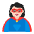 Woman Superhero Flat Light Emoji from Fluent Emoji Flat Set