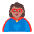 Woman Superhero Flat Medium Emoji from Fluent Emoji Flat Set