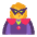 Woman Supervillain Flat Default Emoji from Fluent Emoji Flat Set