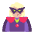 Woman Supervillain Flat Medium Light Emoji from Fluent Emoji Flat Set