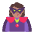 Woman Supervillain Flat Medium Emoji from Fluent Emoji Flat Set