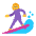 Woman Surfing Flat Default Emoji from Fluent Emoji Flat Set